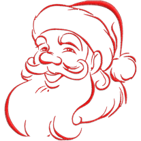 Matriz de Bordado Rosto do Papai Noel  3